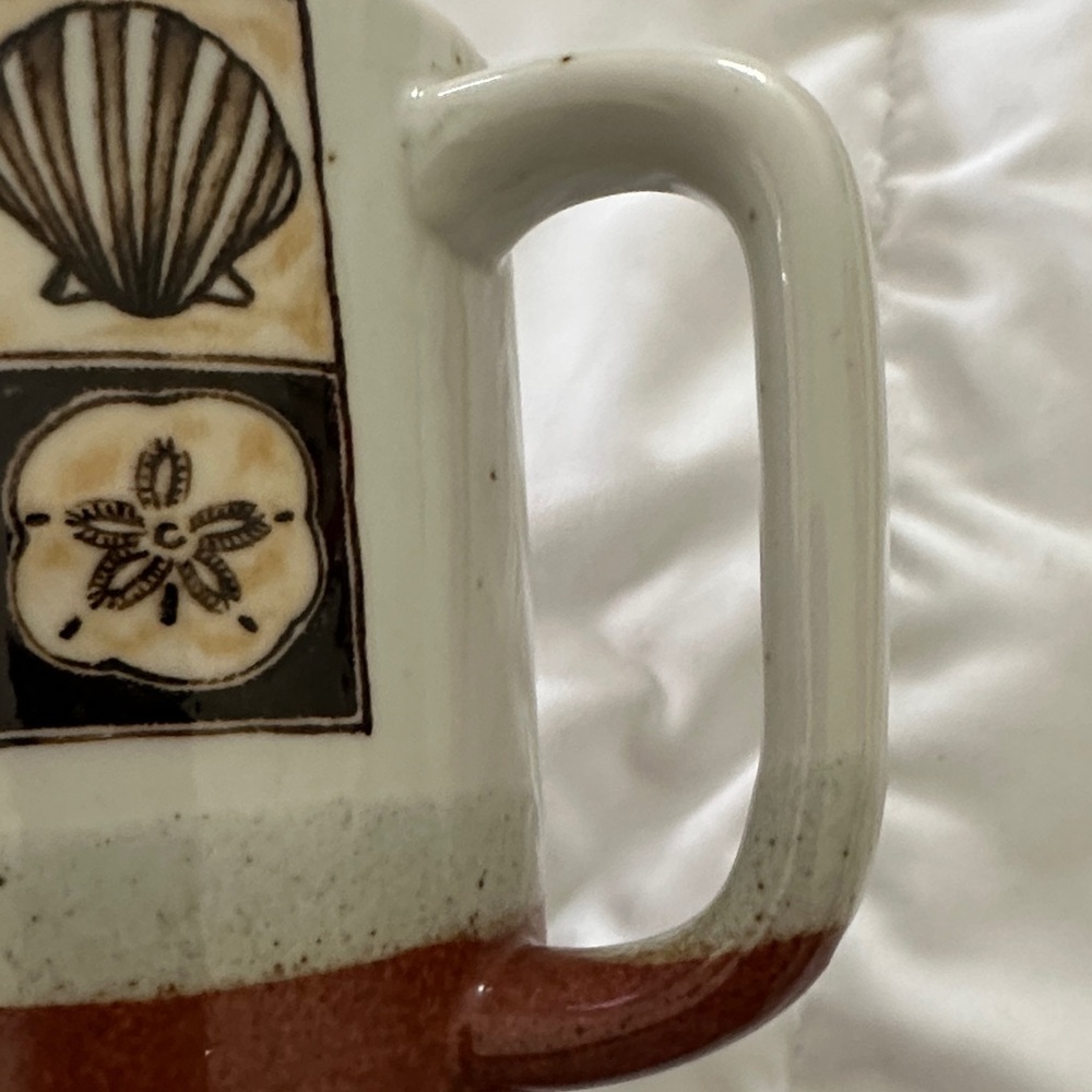 Vintage Coffee Cup Otagiri Japan  Seashell Mug Shell Ocean Beach Stoneware - Picture 5 of 6